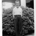 1949, May: Wally F posing, Marshfield MO home