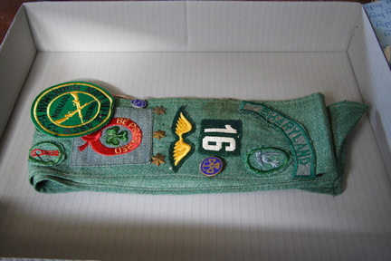 Kathy Bohannon's scout sash.