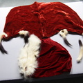 Doll outfit: hand-made red velvet with real fur embellishments