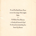 Wedding Invitation of Esther and Wallace: April 13, 1934