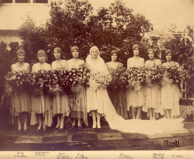 Bridesmaids of Francis H Rogers Moore and Horace, 1928