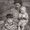 1941, April: Aunt Emmy with cousins Dick (left) and Tom.