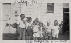 1941, May: boy, Dick, Wally, Mike, friends Jerry and Kent.