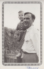 1938: Harvey holding Wally F