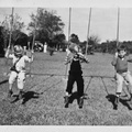 1942: Kathy, Wally and Dick on the Sharyland swings