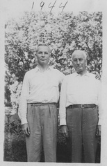 1944: Horace Moore with his father Frank Moore