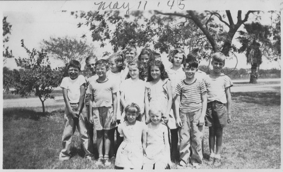 1945, May 11: group of kids