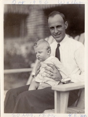 1936, October: KC visit, Wallace holding Wally F (9 mos)