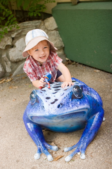 Wally on frog outside the Children's Zoo