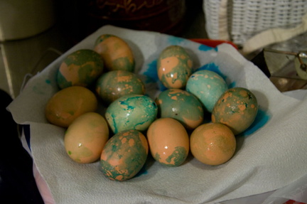 Wally's first batch of Easter eggs