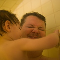 Splashing Daddy in the shower