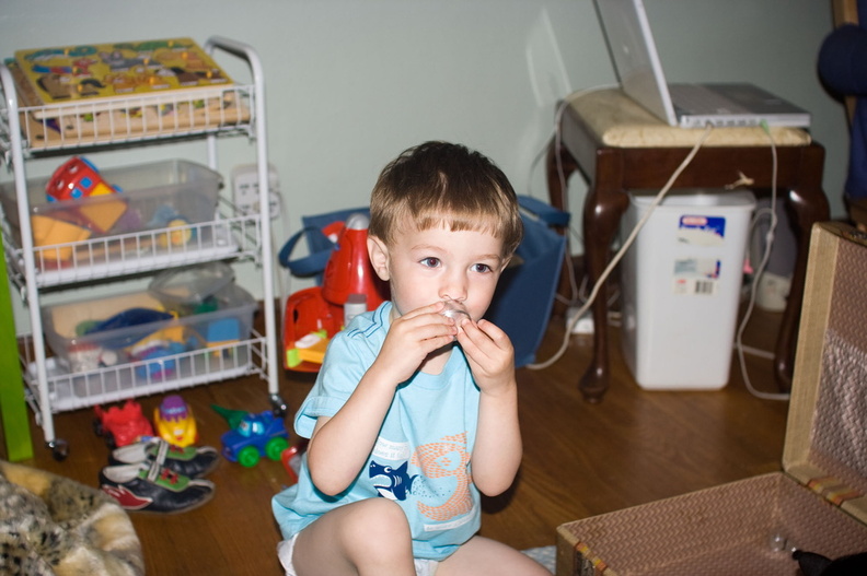 Wally sports a robot mouth (1970s dial) while sitting in his case