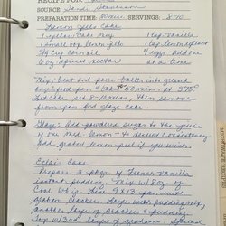 Paula's recipe book from Janice